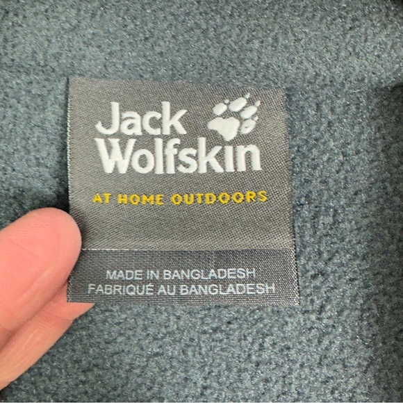 Jack Wolfskin Fleece Full Zipper Sweater Jacket Size Large Blue At Home Hiking L - Picture 2 of 13